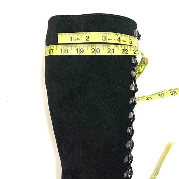 RAG &amp; CO STREET-SLAY Antique Eyelets Lace Up Knee Boots (Sz 39)