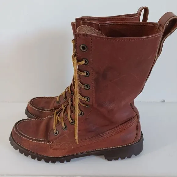 Ralph Lauren Boots‎ Sz 8 Leather Vibram Lace Up Ranger Womens Western Chore