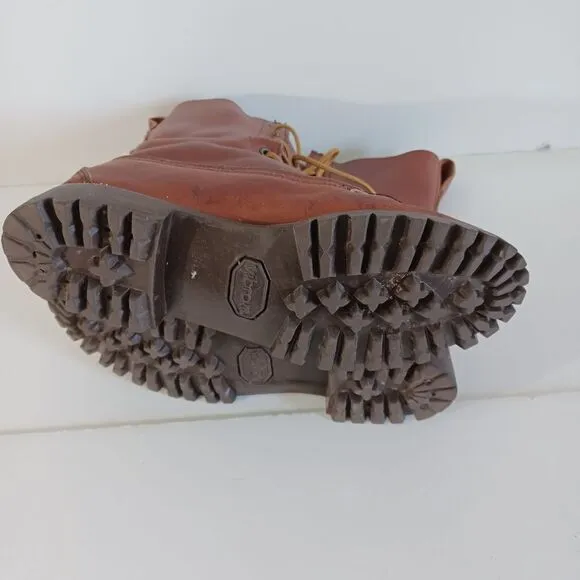Ralph Lauren Boots‎ Sz 8 Leather Vibram Lace Up Ranger Womens Western Chore