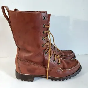 Ralph Lauren Boots‎ Sz 8 Leather Vibram Lace Up Ranger Womens Western Chore
