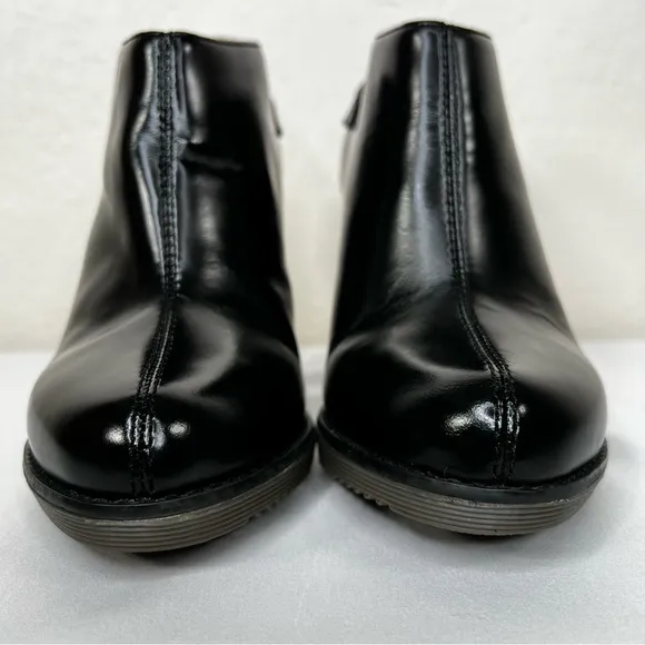 RARE Dr. Martens Nevena Zita Leather Stiletto Ankle Boots Heels Booties 7 EUC