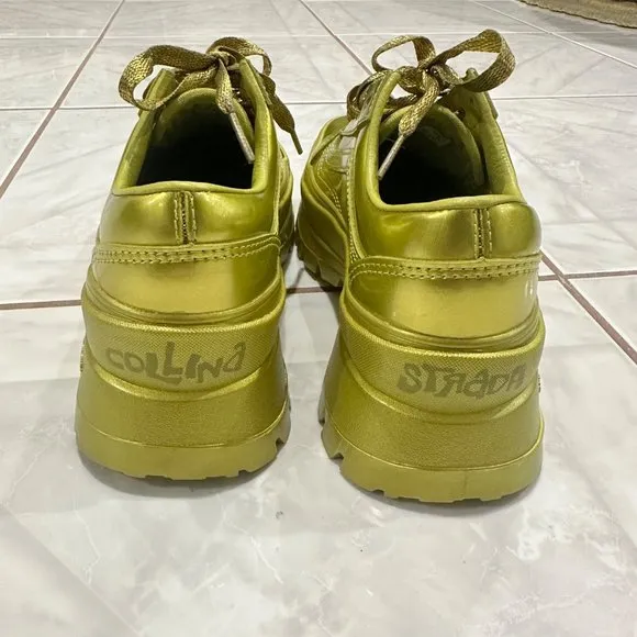 RARE Vans x Collina Strada Chunky Platform Shoes Metallic Womens Size 7 Mens 5.5