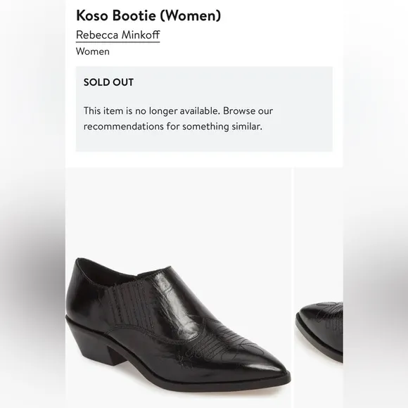 REBECCA MINKOFF 10 Koso Black Western Patent Leather Ankle Booties Boots