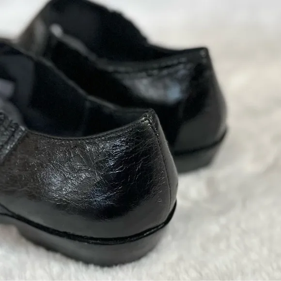 REBECCA MINKOFF 10 Koso Black Western Patent Leather Ankle Booties Boots