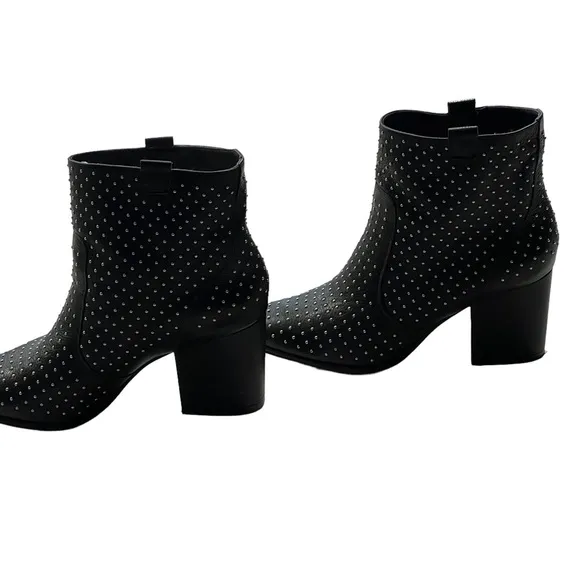 Rebecca Minkoff Studded Accents Moto Boots Size 10 EUC