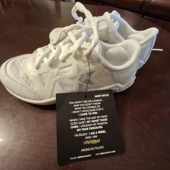 Rebel Ruthless Cheer Athletic Shoes White Youth Size 11
