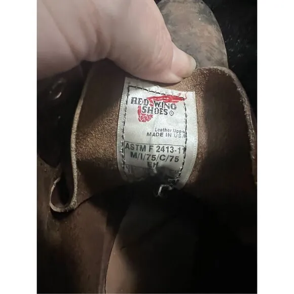 Red Wing 2233 Steel Toe Leather Boots Brown Work Mens Size 13 B