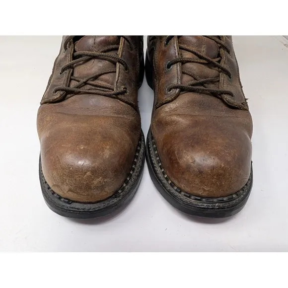 Red Wing 2238 Dyna Force Steel Toe Leather Work Boots Size 12 12B Brown Made USA