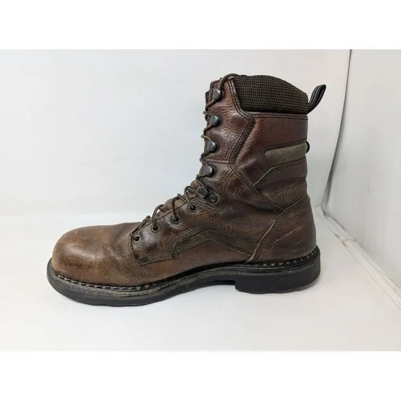 Red Wing 2238 Dyna Force Steel Toe Leather Work Boots Size 12 12B Brown Made USA