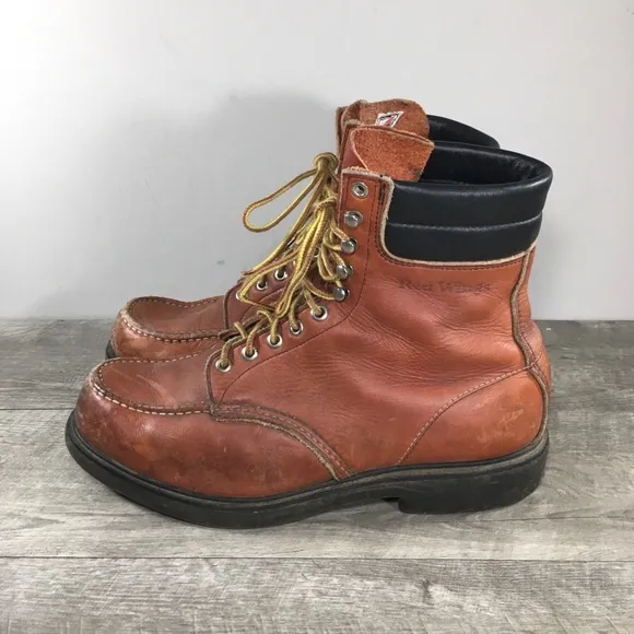 Red Wing 404 SuperSole Rubberneck Leather Work Mens Soft Moc Toe Boots Size 10.5