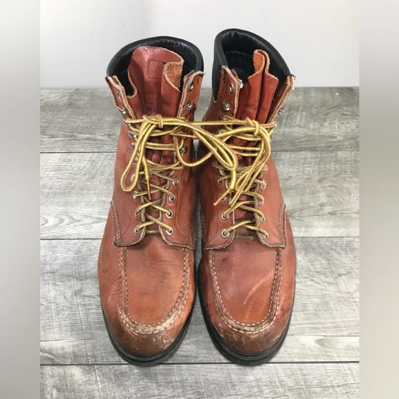 Red Wing 404 SuperSole Rubberneck Leather Work Mens Soft Moc Toe Boots Size 10.5