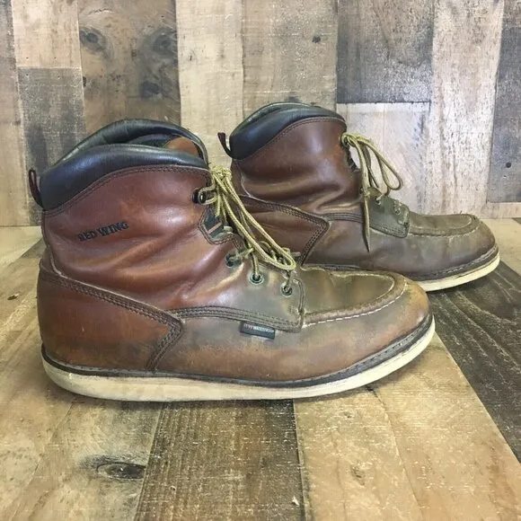Red Wing 405 Waterproof Moc Toe Work Boots Mens 11.5 D