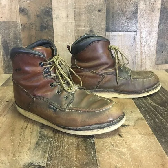Red Wing 405 Waterproof Moc Toe Work Boots Mens 11.5 D