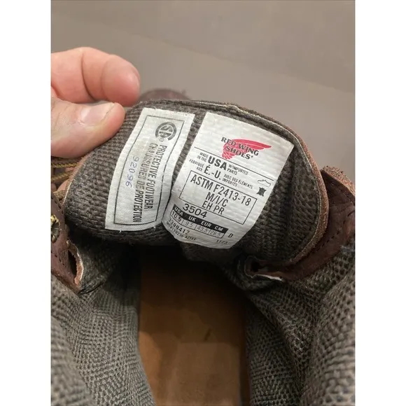 Red Wing Boots 3504 Waterproof CSA Work 10.5 US GORE-TEX SUPERSOLE 2.0 Brown