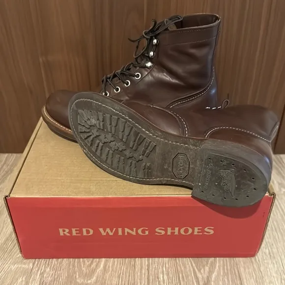 Red Wing Brown Leather Work Boots