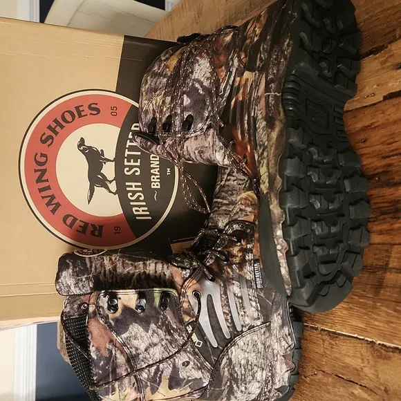 Red Wing Irish Setter big game waterproof camouflage boots, new in box Size11.5