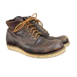 Red Wing Leather Lace Up Round Toe Work Boots Men's 9