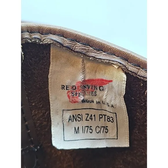 Red Wing Pecos Tan Vintage Nailseat Cowboy Western Pull Work Boot 8 D USA EUC