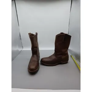 Red Wing Pecos Tan Vintage Nailseat Cowboy Western Pull Work Boot 8 D USA EUC