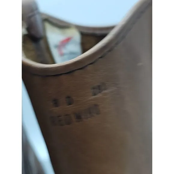 Red Wing Pecos Tan Vintage Nailseat Cowboy Western Pull Work Boot 8 D USA EUC