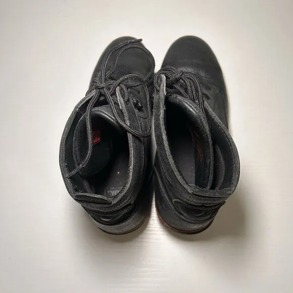 Red Wing Worx 5126 Zinc Chukka Work Safety Boots Steel Toe Black Leather 9.5