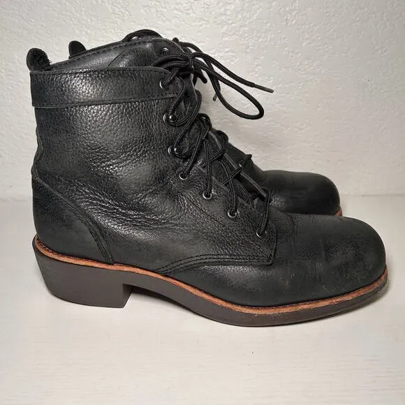 Red Wing Worx 5126 Zinc Chukka Work Safety Boots Steel Toe Black Leather 9.5