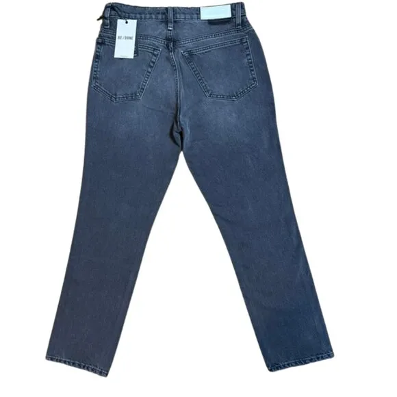 Re/Done 70s Straight Jeans with Knee Rip👖 - Washed Noir 🖤 | Size 27 | NWT ✨