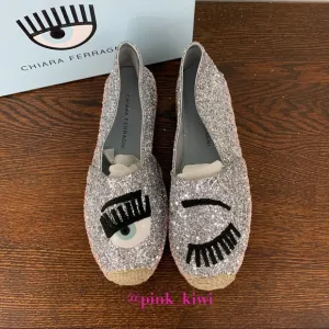 ⬇️REDUCED❗️Chiara Ferragni Contrast Stitching Glitter Espadrille