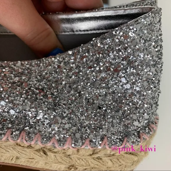 ⬇️REDUCED❗️Chiara Ferragni Contrast Stitching Glitter Espadrille