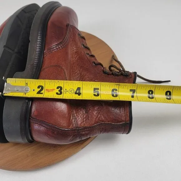 Red Wing Mens Brown Leather Lace Up Boots Work Shoes Size 8.5 D Made In USA