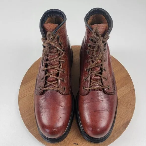 Red Wing Mens Brown Leather Lace Up Boots Work Shoes Size 8.5 D Made In USA