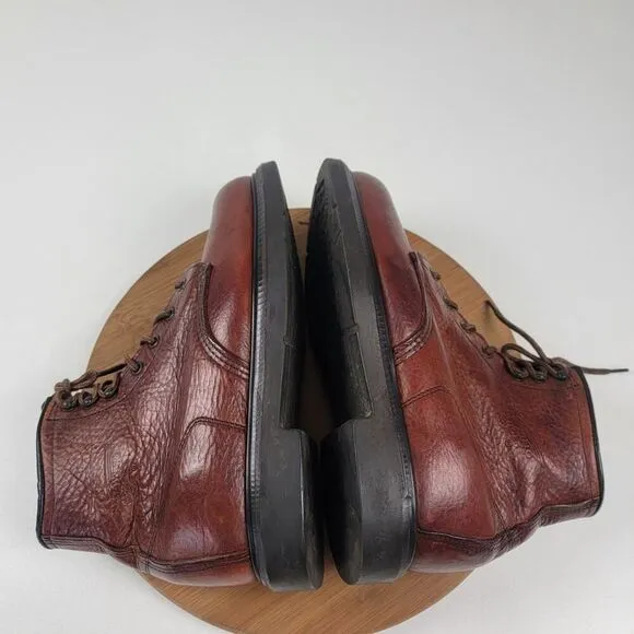 Red Wing Mens Brown Leather Lace Up Boots Work Shoes Size 8.5 D Made In USA