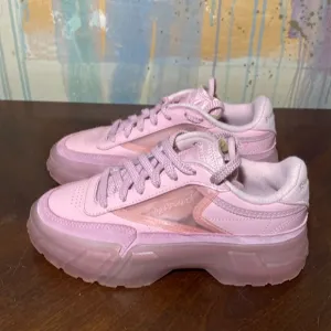 Reebok Cardi B Club C Classic Pink Clear Platform shoes (GS) 3.5