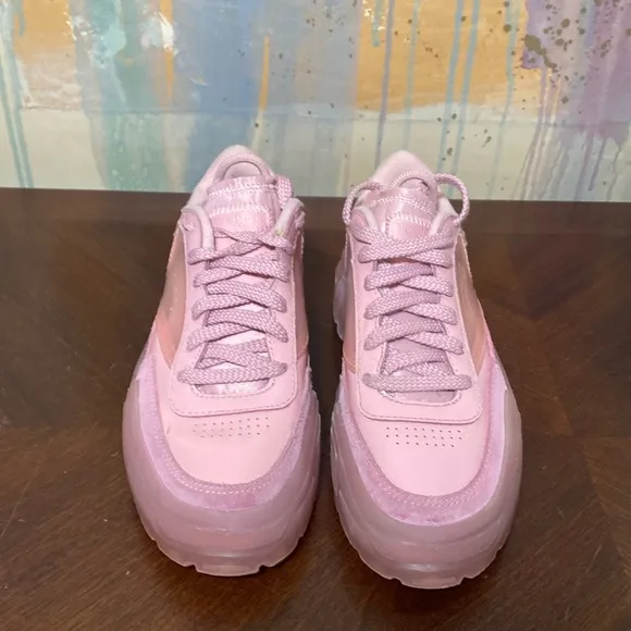 Reebok Cardi B Club C Classic Pink Clear Platform shoes (GS) 3.5