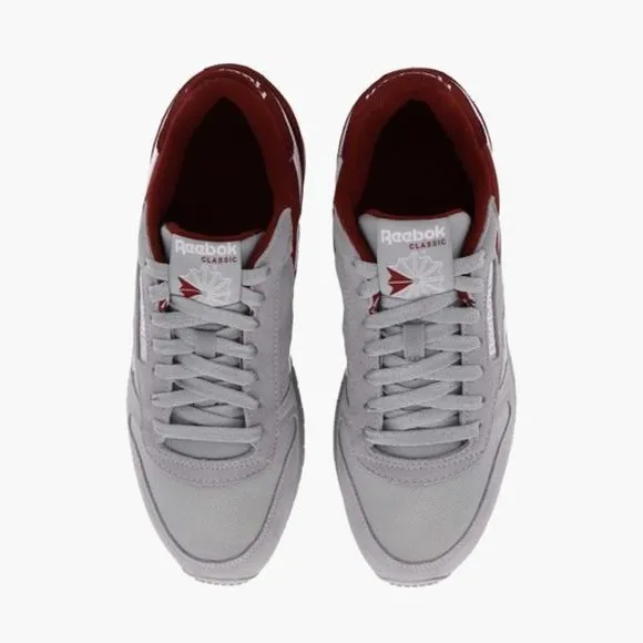 Reebok Classic Leather Low Mens Casual Shoes Grey Red HQ9956 NEW Multi Sz