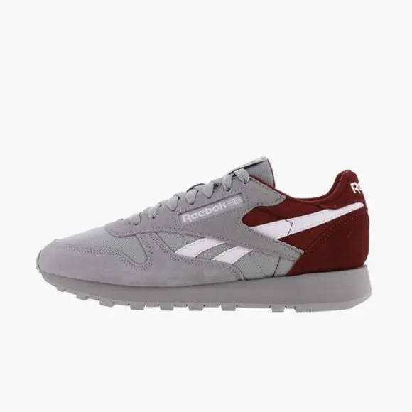 Reebok Classic Leather Low Mens Casual Shoes Grey Red HQ9956 NEW Multi Sz