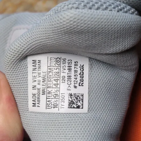 REEBOK Gray Athletic Shoes- Men's 10.5
