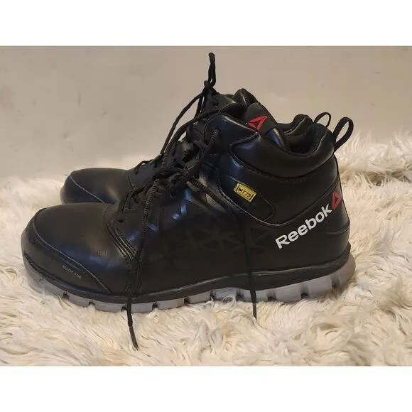 Reebok Sublite Cushion Work Boots, Black, Men's. Size 12M