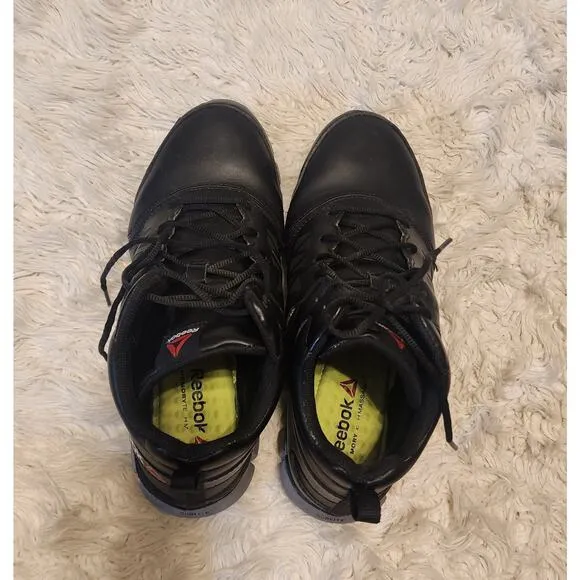 Reebok Sublite Cushion Work Boots, Black, Men's. Size 12M