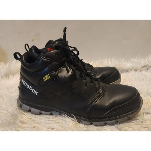 Reebok Sublite Cushion Work Boots, Black, Men's. Size 12M