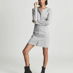 REISS Astrid Ruched Detail Jersey Dress