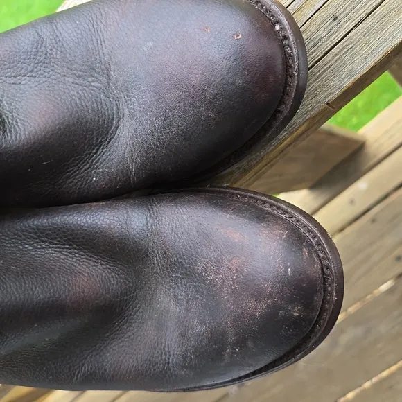 Resistol Ranch Brown Leather Men's Riding Work Farm Boots 9.5 G 9 1/2 G