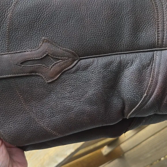 Resistol Ranch Brown Leather Men's Riding Work Farm Boots 9.5 G 9 1/2 G