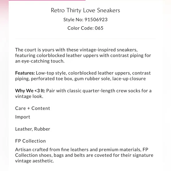 Retro Thirty Love Sneakers NEW IN BOX