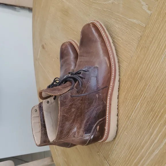 Rhodes Chukka Wedge Sole Leather Boots Size 10
