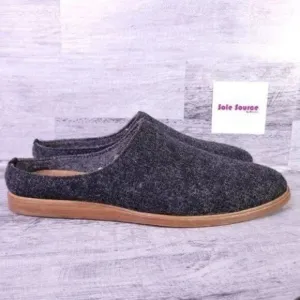 Rhodes The Wool House Leather Sole Slip on Mule Slipper Gray Men's sz 13