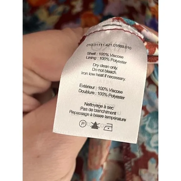 Rixo London Petal Tiered Midi Dress Women's Size US 6