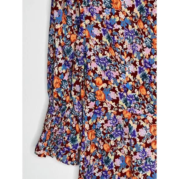 Rixo London Petal Tiered Midi Dress Women's Size US 6