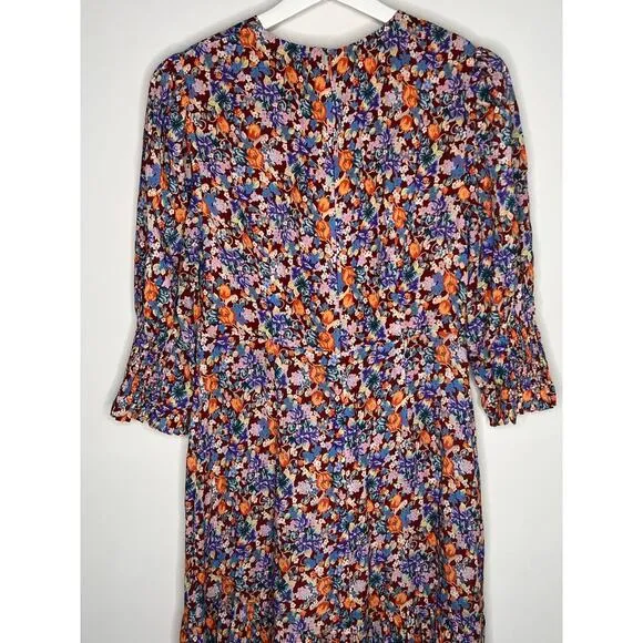 Rixo London Petal Tiered Midi Dress Women's Size US 6