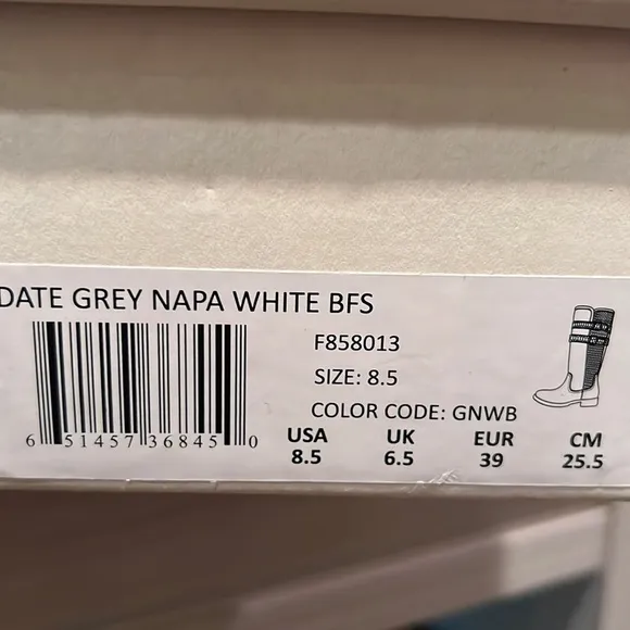 ROAN by Bed Stu Date Grey Napa Riding Women’s Boots Size 8.5 NWT